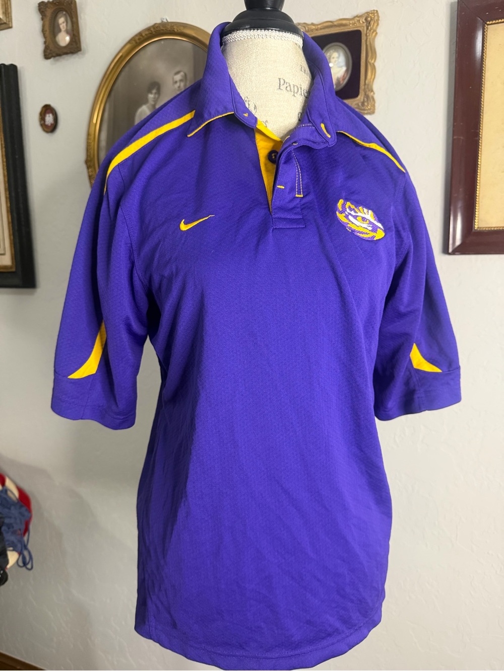 Nike LSU Tigers Dri-FIT Polo Size Small